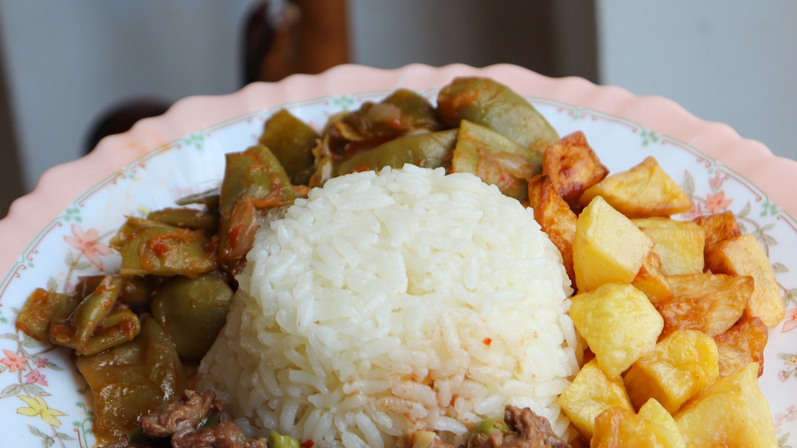 Single-serving portion of air-fried food ready to eat on a small plate