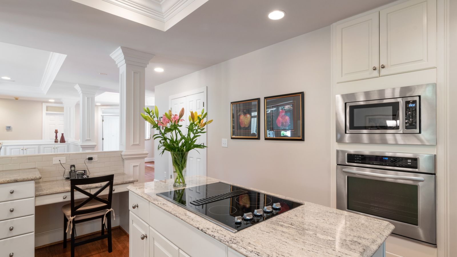 Modern glass cooktop stove in a clean kitchen