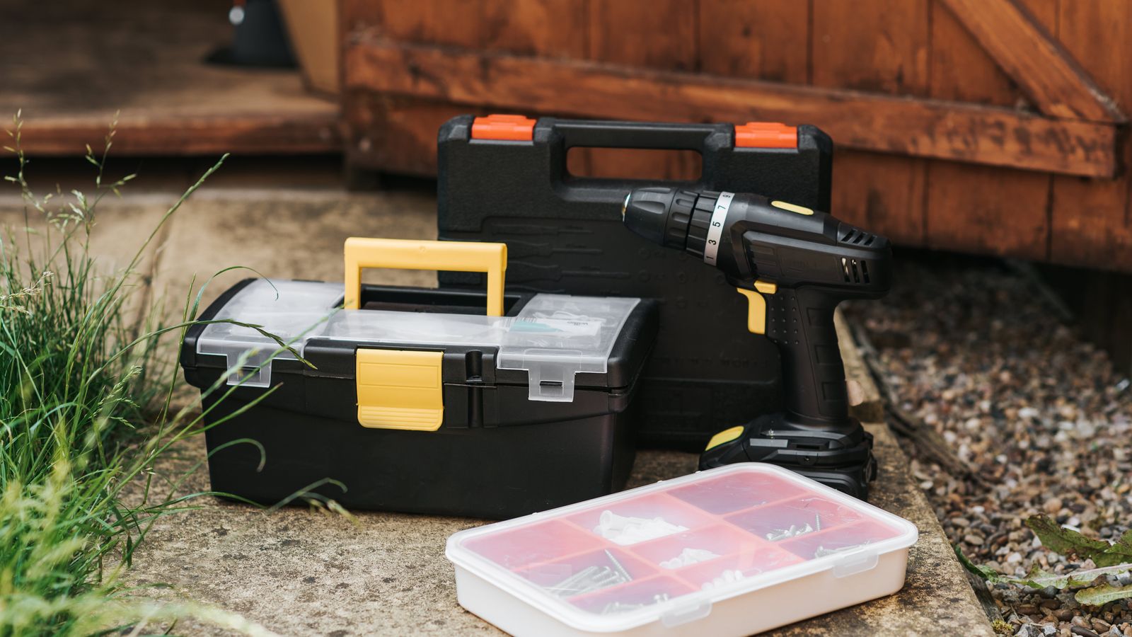 Padded hard case used to store and protect a handheld electronic meter between jobs